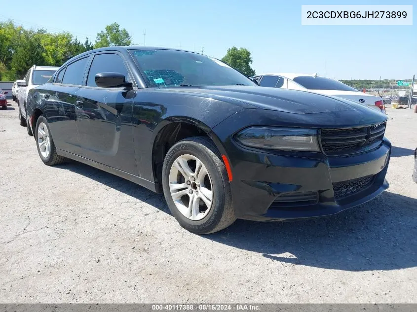 2018 Dodge Charger Sxt Rwd VIN: 2C3CDXBG6JH273899 Lot: 40117388