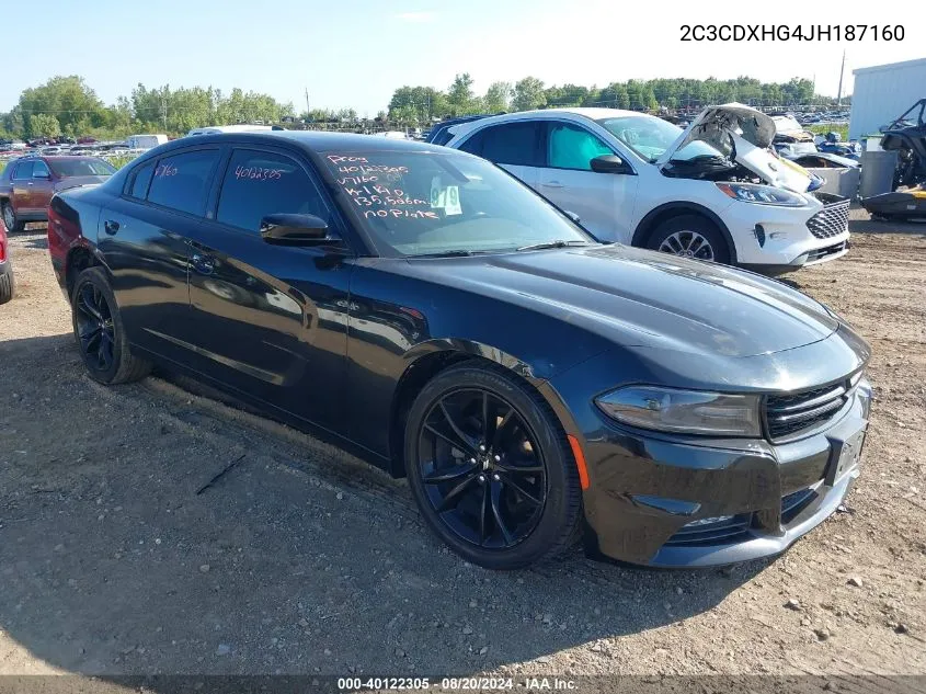 2C3CDXHG4JH187160 2018 Dodge Charger Sxt Plus