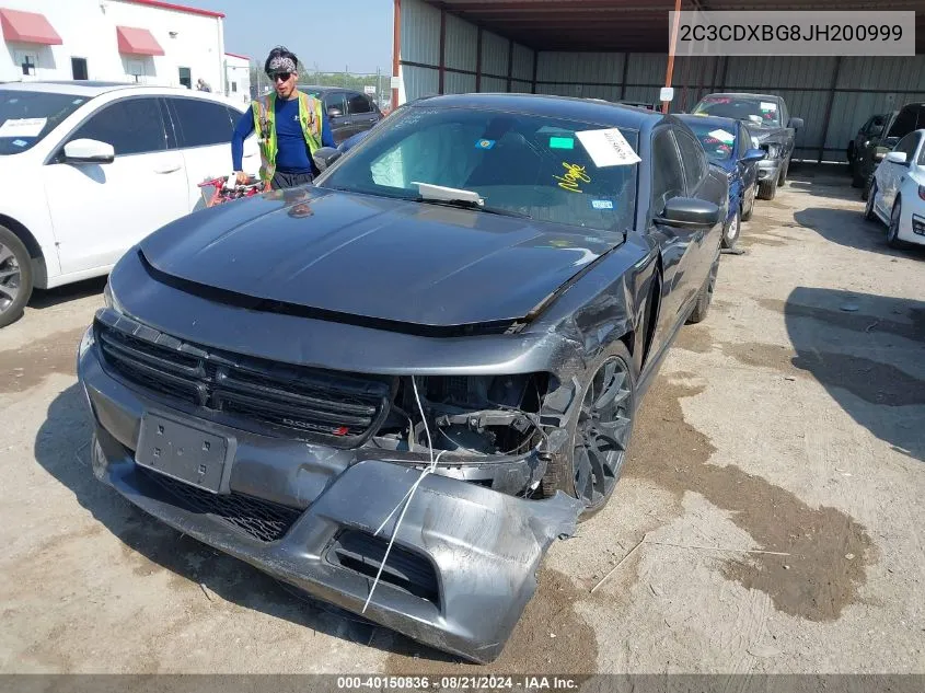 2018 Dodge Charger Sxt VIN: 2C3CDXBG8JH200999 Lot: 40150836