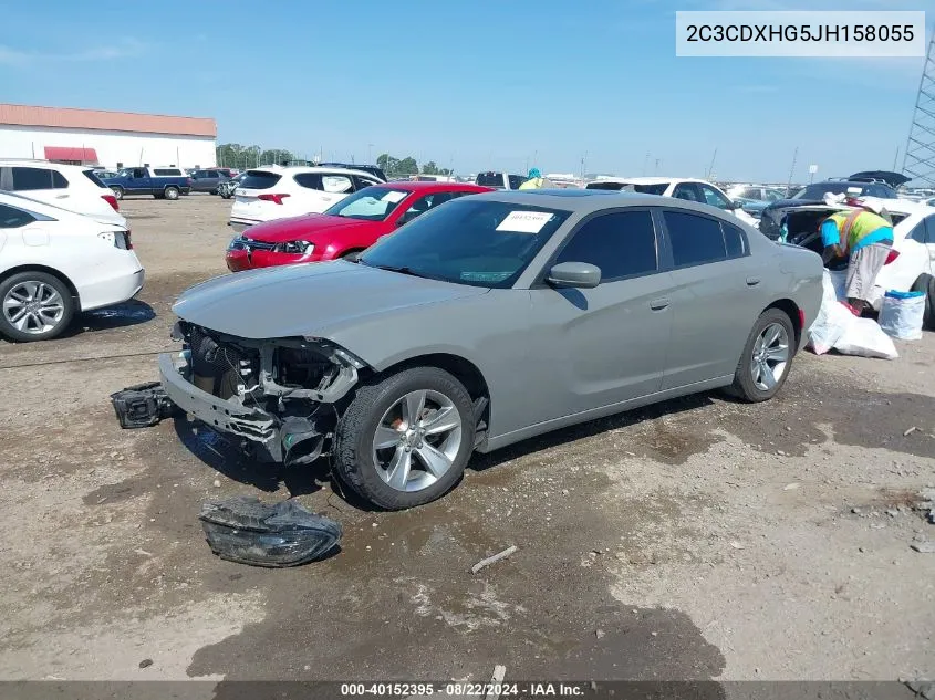 2018 Dodge Charger Sxt Plus Rwd VIN: 2C3CDXHG5JH158055 Lot: 40152395