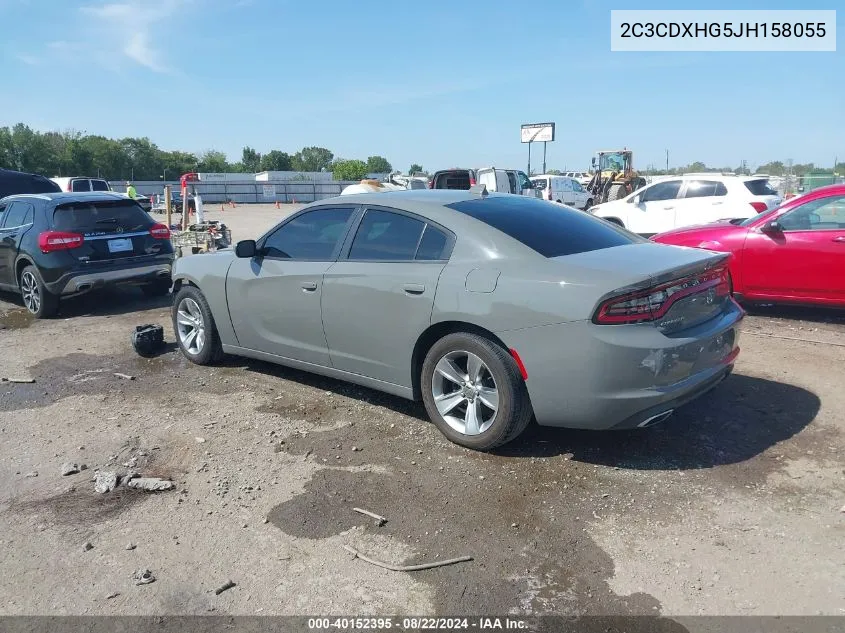 2018 Dodge Charger Sxt Plus Rwd VIN: 2C3CDXHG5JH158055 Lot: 40152395