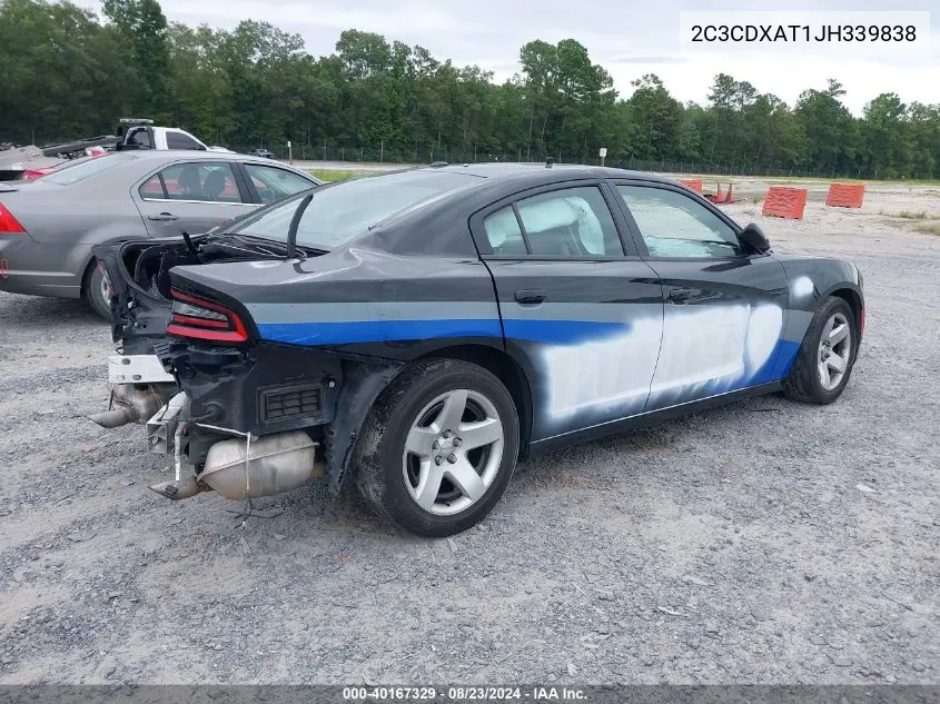 2018 Dodge Charger Police Rwd VIN: 2C3CDXAT1JH339838 Lot: 40167329