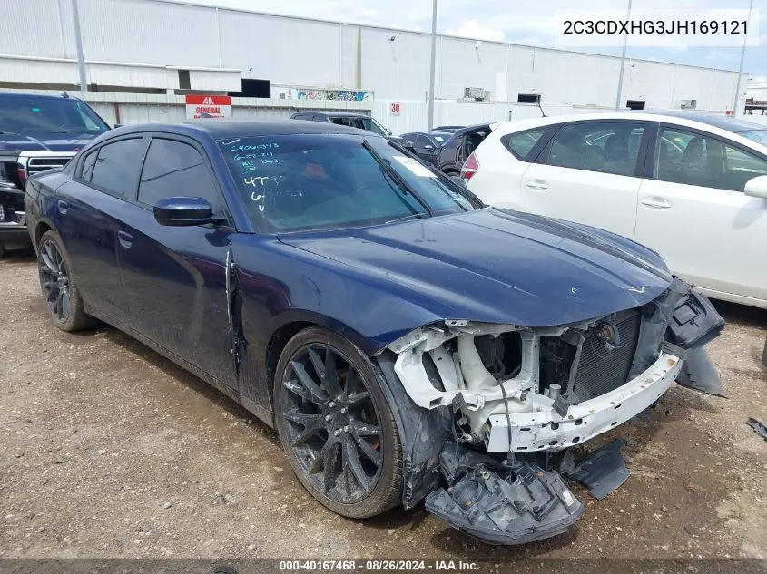 2C3CDXHG3JH169121 2018 Dodge Charger Sxt Plus Rwd