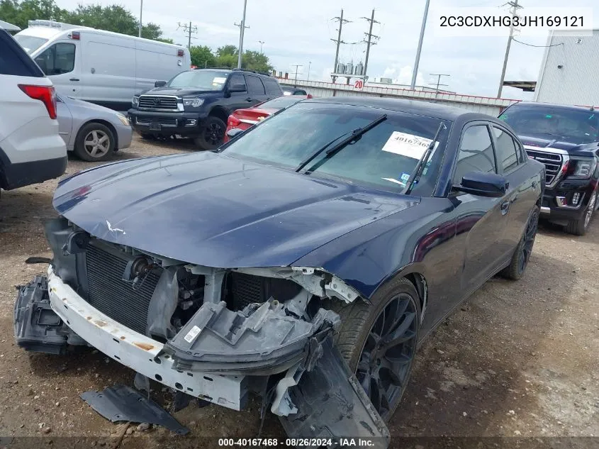 2018 Dodge Charger Sxt Plus Rwd VIN: 2C3CDXHG3JH169121 Lot: 40167468