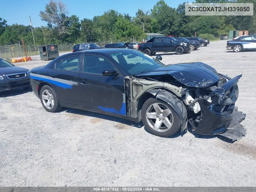 2018 Dodge Charger Police Rwd VIN: 2C3CDXAT2JH339850 Lot: 40167532