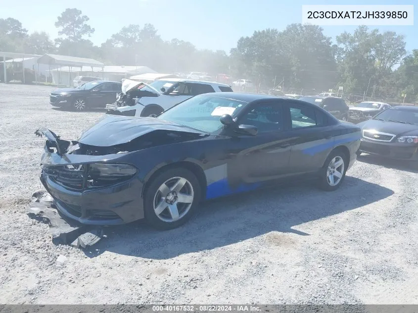 2018 Dodge Charger Police Rwd VIN: 2C3CDXAT2JH339850 Lot: 40167532