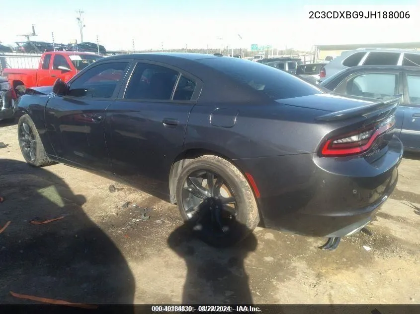 2C3CDXBG9JH188006 2018 Dodge Charger Sxt Rwd