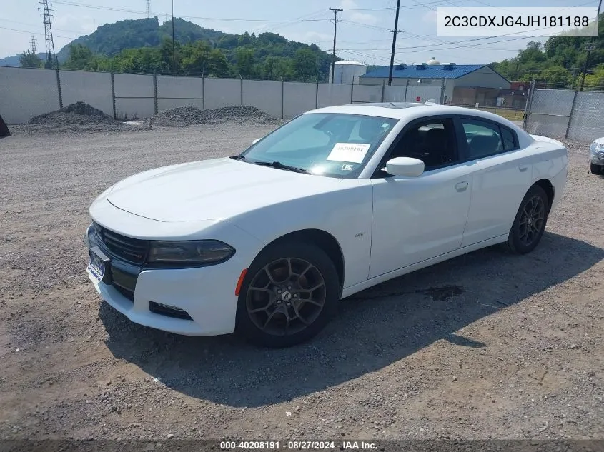 2018 Dodge Charger Gt Awd VIN: 2C3CDXJG4JH181188 Lot: 40208191