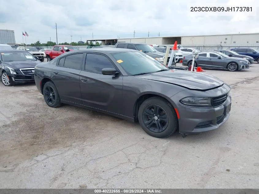 2018 Dodge Charger Sxt Rwd VIN: 2C3CDXBG9JH173781 Lot: 40222655