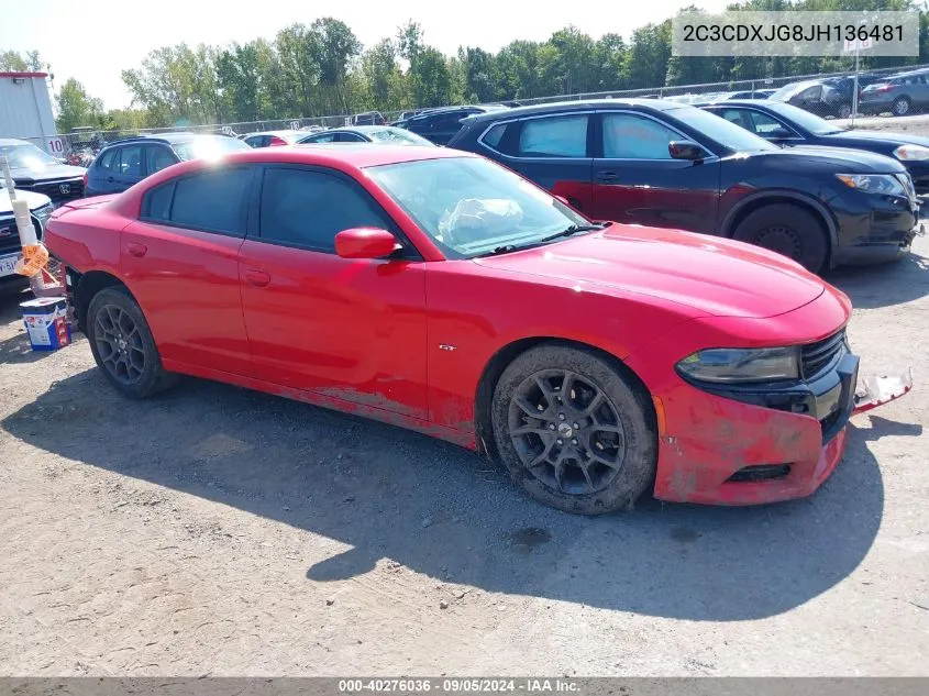 2C3CDXJG8JH136481 2018 Dodge Charger Gt