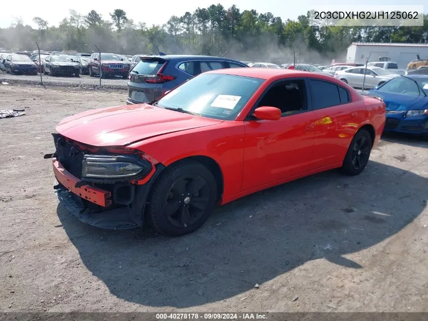 2C3CDXHG2JH125062 2018 Dodge Charger Sxt Plus Rwd