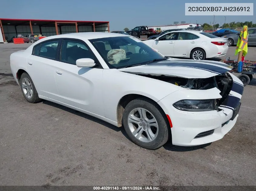 2018 Dodge Charger Sxt Rwd VIN: 2C3CDXBG7JH236912 Lot: 40291143