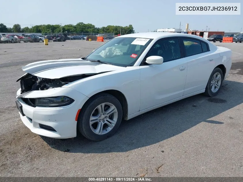 2018 Dodge Charger Sxt Rwd VIN: 2C3CDXBG7JH236912 Lot: 40291143