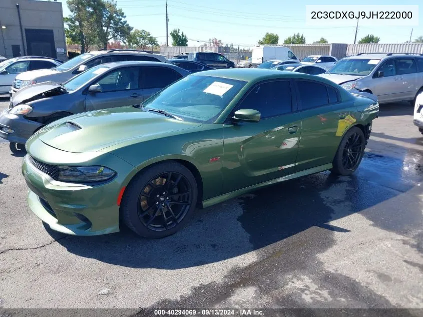 2018 Dodge Charger R/T Scat Pack Rwd VIN: 2C3CDXGJ9JH222000 Lot: 40294069