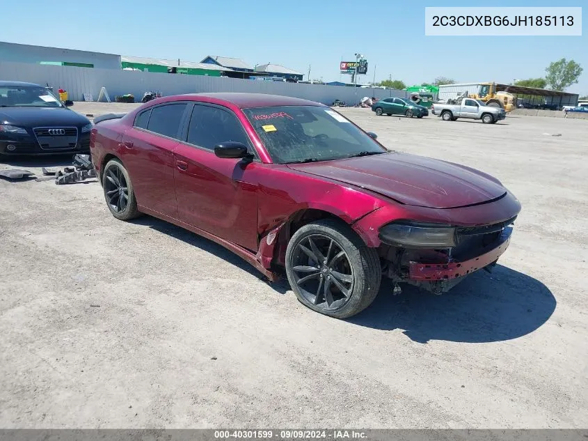 2C3CDXBG6JH185113 2018 Dodge Charger Sxt Rwd