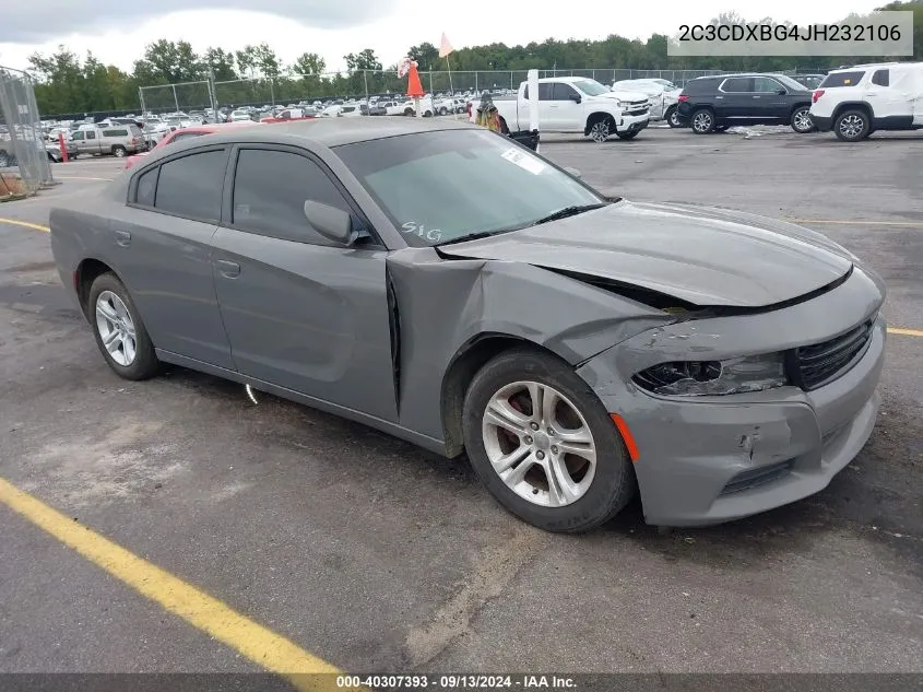 2018 Dodge Charger Sxt Rwd VIN: 2C3CDXBG4JH232106 Lot: 40307393