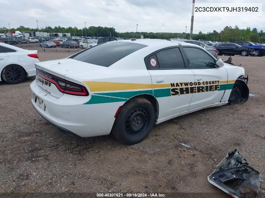 2018 Dodge Charger Police Awd VIN: 2C3CDXKT9JH319402 Lot: 40307621