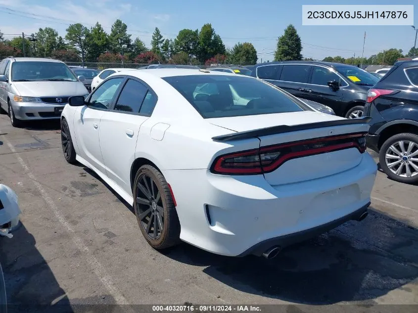 2018 Dodge Charger R/T Scat Pack Rwd VIN: 2C3CDXGJ5JH147876 Lot: 40320716