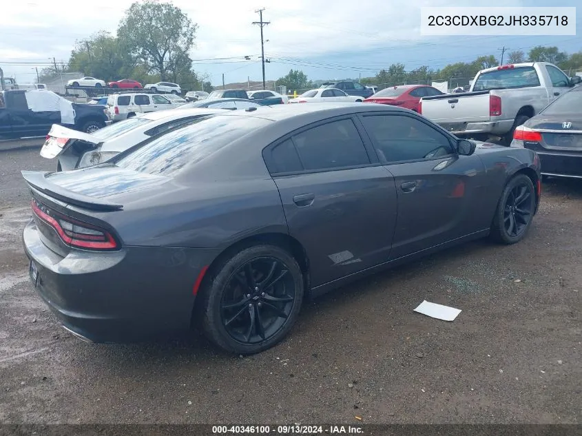 2C3CDXBG2JH335718 2018 Dodge Charger Sxt Rwd