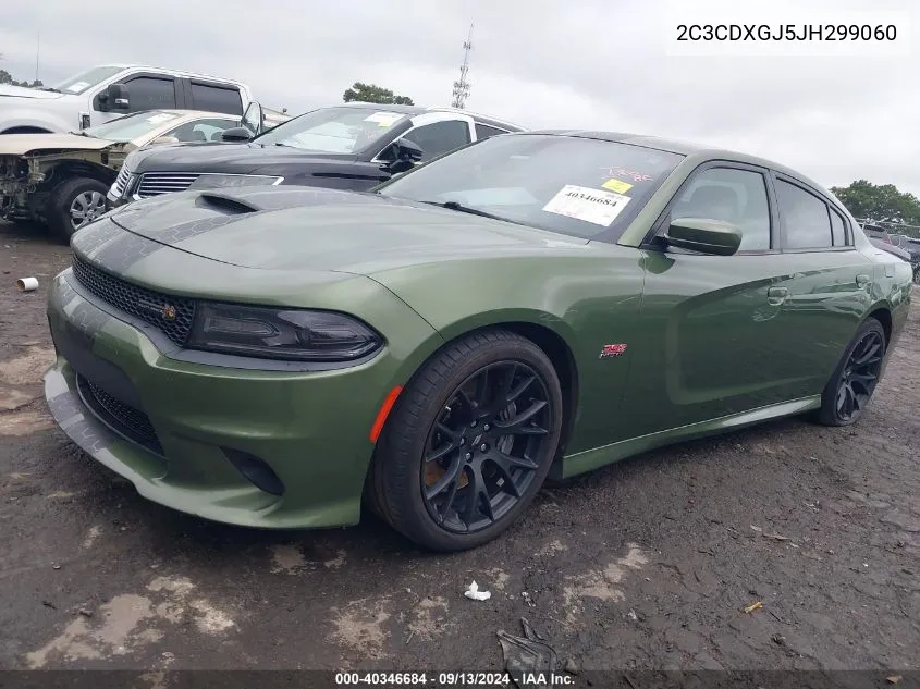 2018 Dodge Charger R/T Scat Pack VIN: 2C3CDXGJ5JH299060 Lot: 40346684