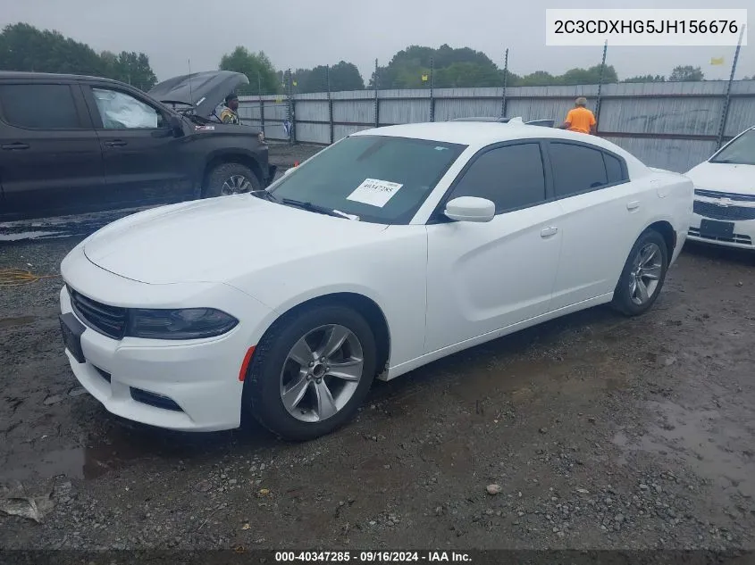 2018 Dodge Charger Sxt Plus Rwd VIN: 2C3CDXHG5JH156676 Lot: 40347285