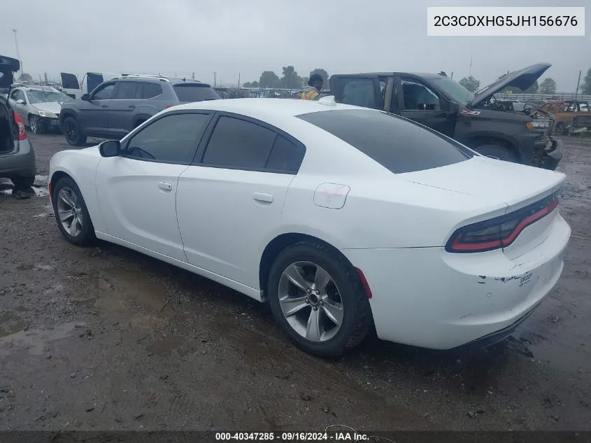 2018 Dodge Charger Sxt Plus Rwd VIN: 2C3CDXHG5JH156676 Lot: 40347285