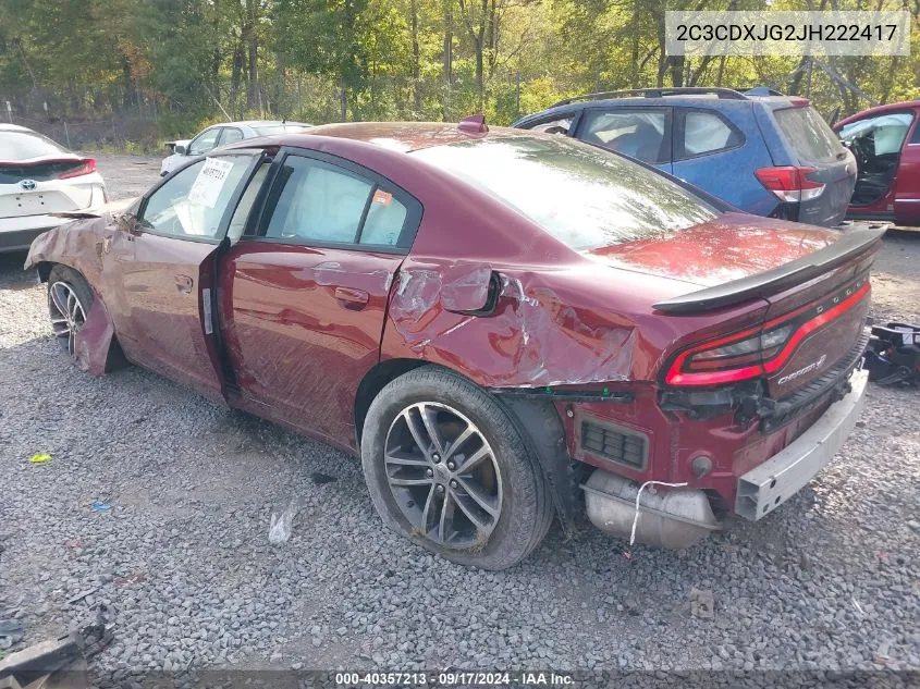 2018 Dodge Charger Gt Awd VIN: 2C3CDXJG2JH222417 Lot: 40357213