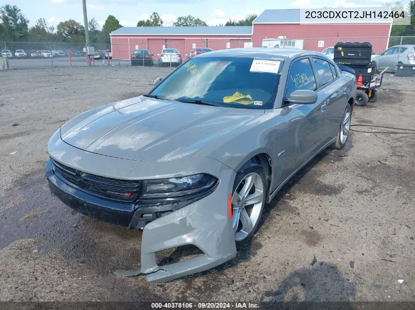 2018 Dodge Charger R/T Rwd VIN: 2C3CDXCT2JH142464 Lot: 40378106