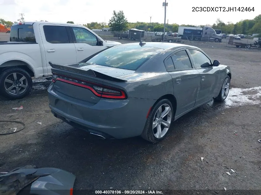 2C3CDXCT2JH142464 2018 Dodge Charger R/T Rwd