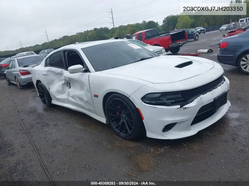 2018 Dodge Charger R/T Scat Pack Rwd VIN: 2C3CDXGJ7JH203350 Lot: 40389283