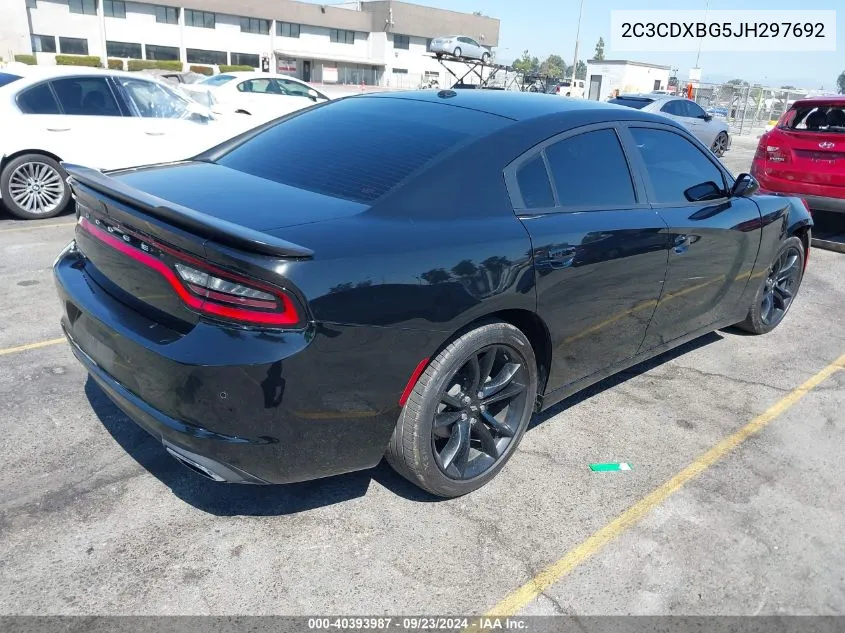 2C3CDXBG5JH297692 2018 Dodge Charger Sxt Rwd