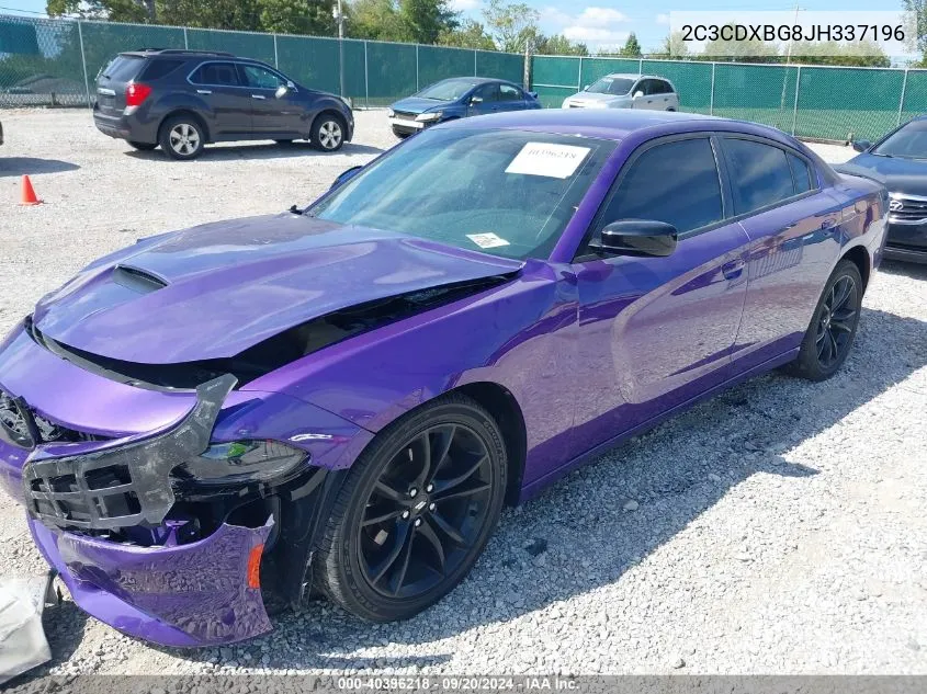 2018 Dodge Charger Sxt Rwd VIN: 2C3CDXBG8JH337196 Lot: 40396218