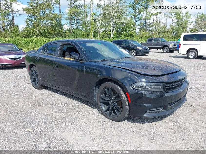 2018 Dodge Charger Sxt VIN: 2C3CDXBG0JH217750 Lot: 40411731