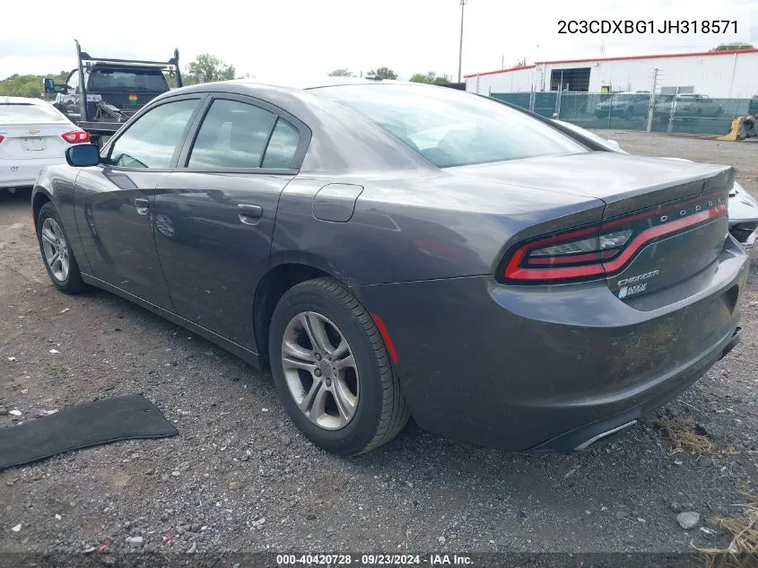 2C3CDXBG1JH318571 2018 Dodge Charger Sxt Rwd