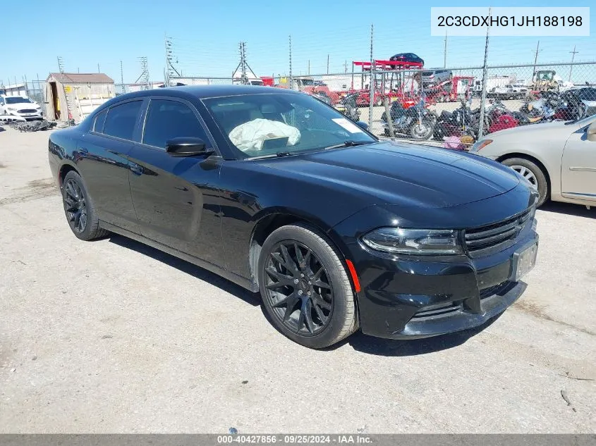 2018 Dodge Charger Sxt Plus Rwd VIN: 2C3CDXHG1JH188198 Lot: 40427856