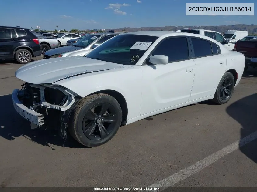 2018 Dodge Charger Sxt Plus Rwd VIN: 2C3CDXHG3JH156014 Lot: 40430973