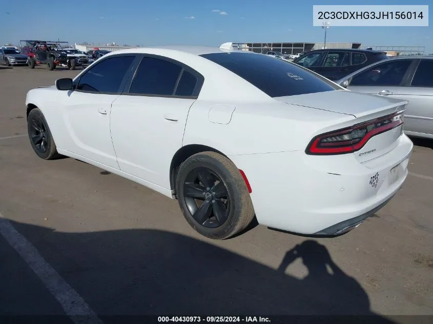 2018 Dodge Charger Sxt Plus Rwd VIN: 2C3CDXHG3JH156014 Lot: 40430973