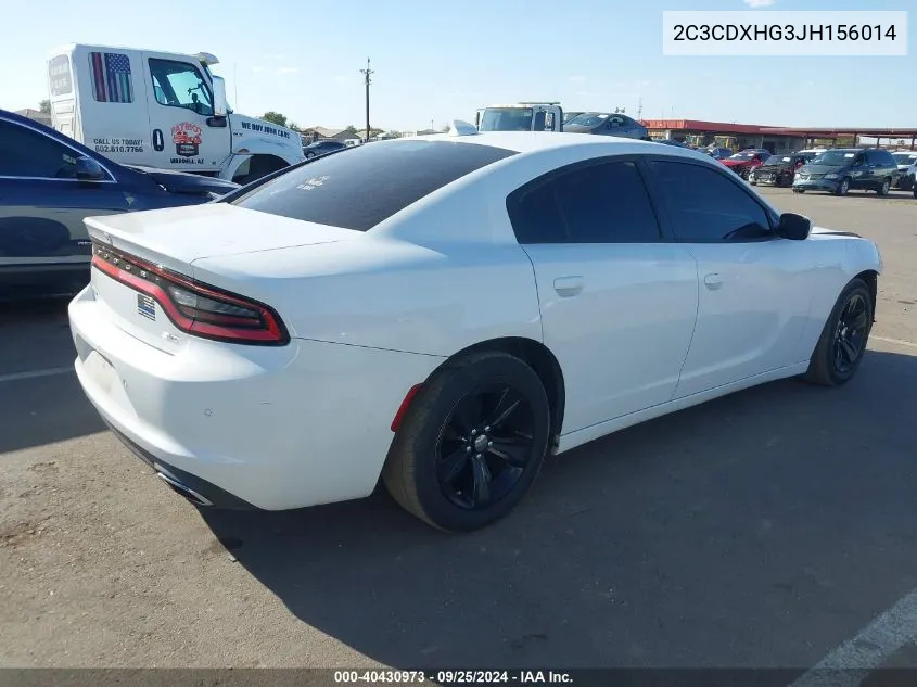 2018 Dodge Charger Sxt Plus Rwd VIN: 2C3CDXHG3JH156014 Lot: 40430973