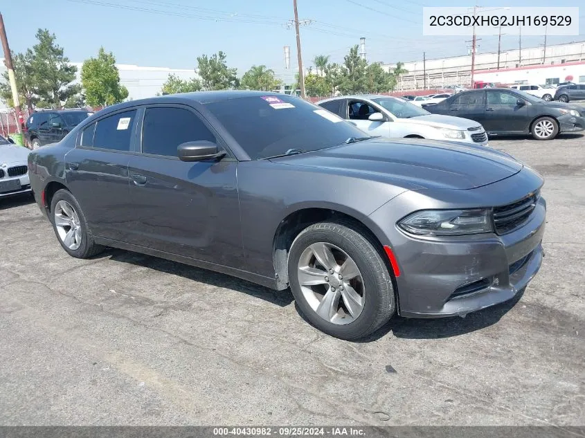 2018 Dodge Charger Sxt Plus Rwd VIN: 2C3CDXHG2JH169529 Lot: 40430982