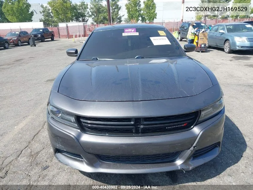 2C3CDXHG2JH169529 2018 Dodge Charger Sxt Plus Rwd