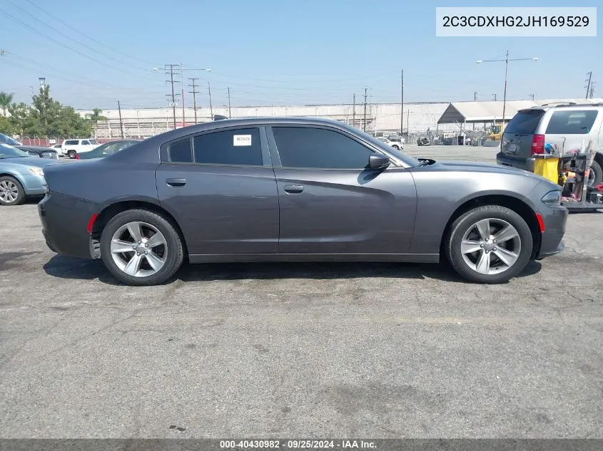 2C3CDXHG2JH169529 2018 Dodge Charger Sxt Plus Rwd