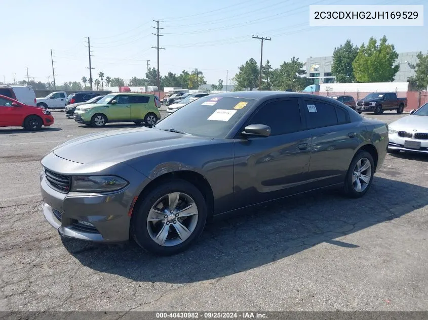 2018 Dodge Charger Sxt Plus Rwd VIN: 2C3CDXHG2JH169529 Lot: 40430982