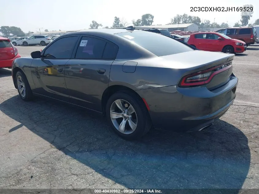 2C3CDXHG2JH169529 2018 Dodge Charger Sxt Plus Rwd