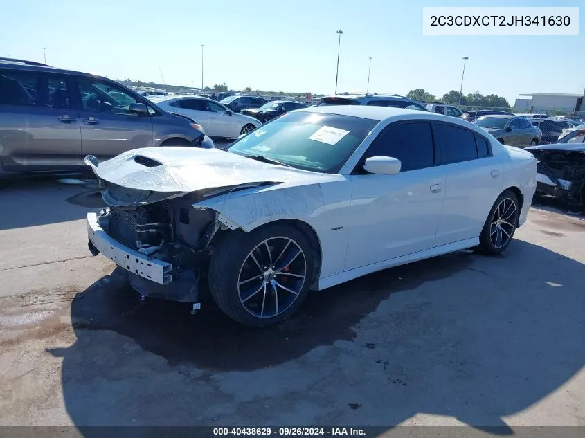 2018 Dodge Charger R/T Rwd VIN: 2C3CDXCT2JH341630 Lot: 40438629