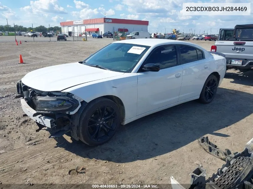 2018 Dodge Charger Sxt Rwd VIN: 2C3CDXBG3JH284469 Lot: 40438653