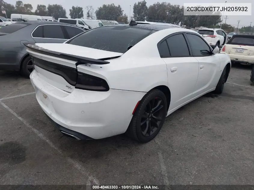 2018 Dodge Charger R/T VIN: 2C3CDXCT7JH205932 Lot: 40463303