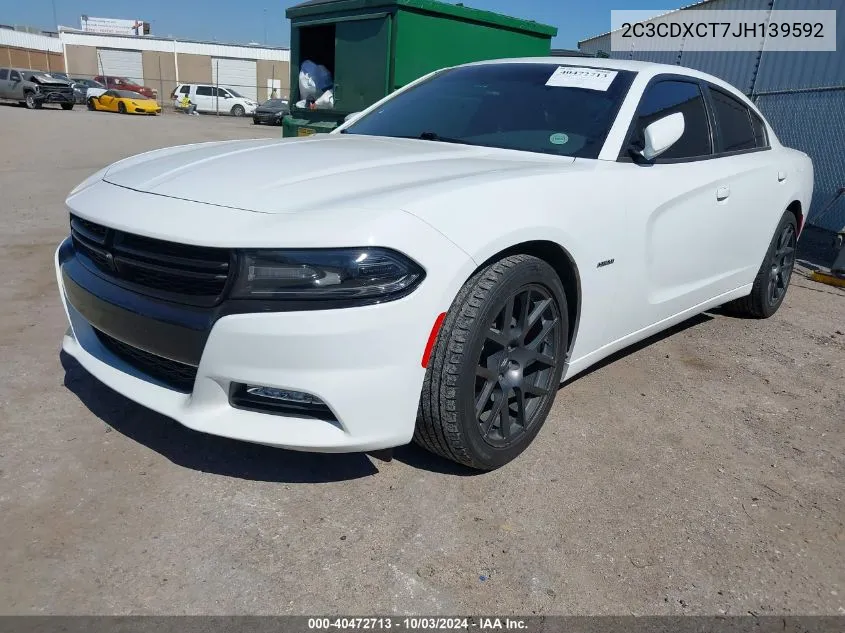 2018 Dodge Charger R/T Rwd VIN: 2C3CDXCT7JH139592 Lot: 40472713