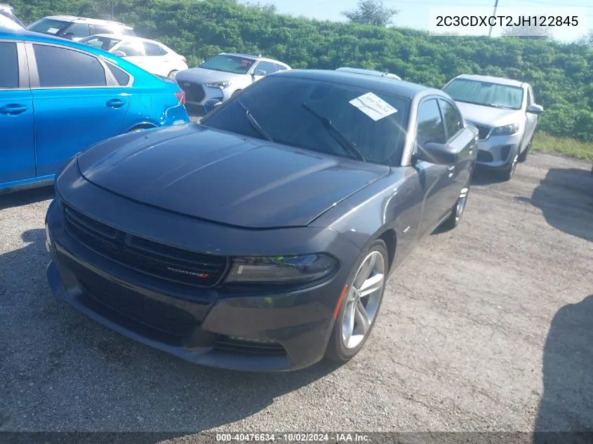 2018 Dodge Charger R/T Rwd VIN: 2C3CDXCT2JH122845 Lot: 40476634