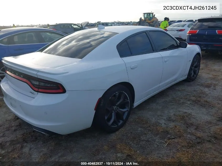 2018 Dodge Charger R/T Rwd VIN: 2C3CDXCT4JH261245 Lot: 40482837