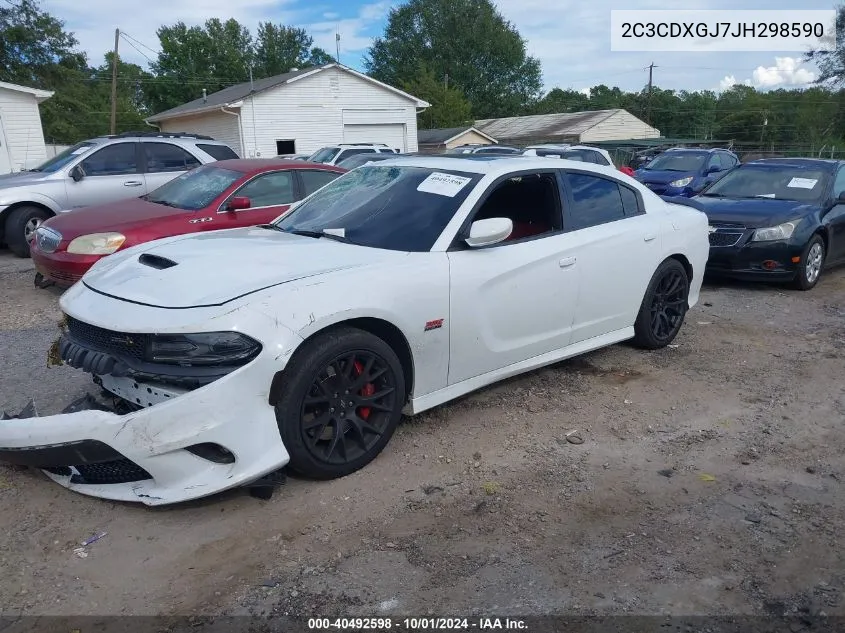 2018 Dodge Charger R/T Scat Pack Rwd VIN: 2C3CDXGJ7JH298590 Lot: 40492598